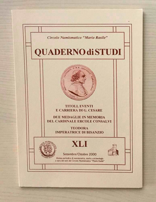 Circolo Numismatico “Mario Rasile” Quaderno di studi XLI , Formia, Settembre-Ott...