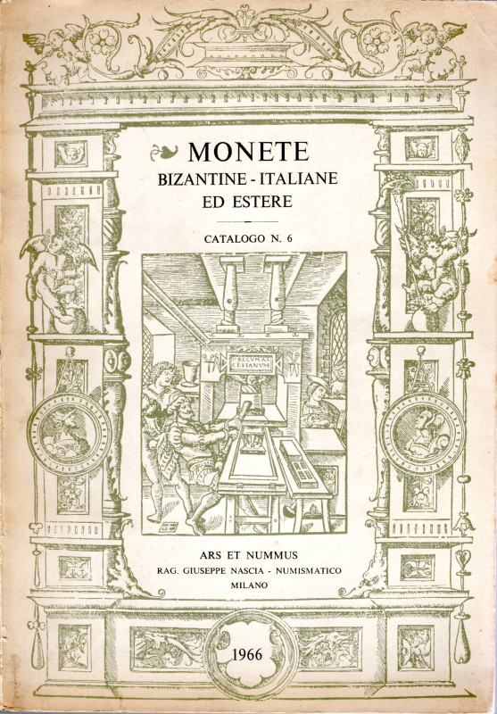 ARS ET NUMMUS. – Milano, 5 – Maggio, 1966. Catalogo 6. Monete Bizantine – italia...