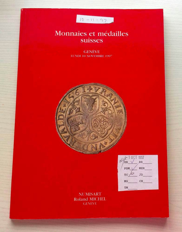 Michel R. Monnaies et Medailles Suisses. Geneve 10 Novembre 1997. Brossura ed. l...