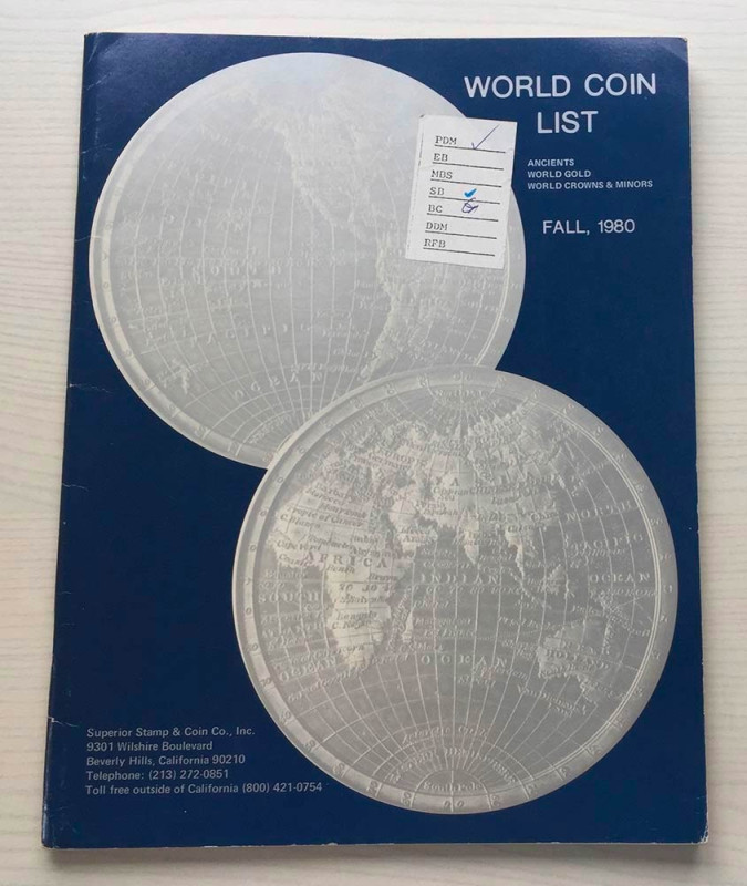 Superior Galleries World Coin List Fall 1980 Ancient World Gold World Crowns & M...