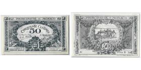 Billet de 50 centimes 1920, Monaco
Ref : G. Mc b
Conservation : PCGS CHOICE UNC 63 OPQ