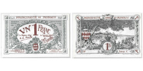 1 Franc Bleu 1920, Monaco
Ref : G. Mc c
Conservation : PCGS CHOICE UNC 64 OPQ. Conservation exceptionnelle