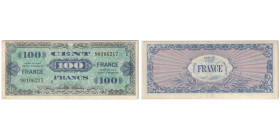 Billet de 100 Francs - Block 2; France on Back, 1944, 2nd Issue; Numbered at Forbes
Ref : Pick# 123c VF. 25/4
Conservation : PCGS ABOUT UNC 50
Serial#...