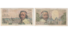 Billet de 10 Nouveaux Francs - 4.11; Sign.: D'Ambrières, Tondu & Gargam 1957
Ref : F. 57/11, Pick#142a
Conservation : PCGS VF 25
Serial # T. 136 03393...