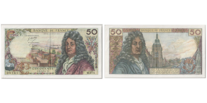 Billet de 50 Francs - 5.6; Sign.: Bouchet, Tronche & Morant, 1975
Ref : F. 64/30...