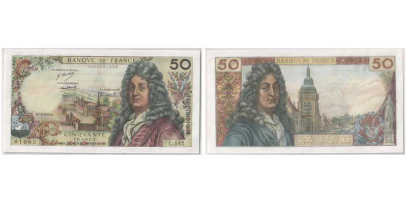 Billet de 50 Francs - 7.8; Sign.: Bouchet, Tondu & Morant, 1969
Ref : F. 64/14, ...