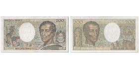 Billet de 200 Francs - Sign.: Dentaud, Charriau & Bruneel, 1991
Ref : F. 70/11, Pick#155f
Conservation : PCGS VF 25
Serial # Y.087 1739116060