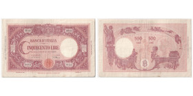 Banca D'Italia 500 Lire - 21.03, 1946, Sign.: Einaudi & Urbini
Ref : Pick#70d
Conservation : PCGS VF 25
Serial #W320 095043, Printer: OC-V IPS Seal Ty...