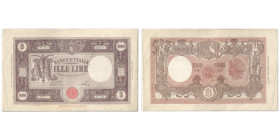 Banca D'Italia 1000 Lire - 19.12, 1946, Sign.: Einaudi & Urbini
Ref : Pick#72c
Conservation : PCGS VF 25
Serial #W1736 063931, Printer: OC-V IPS Seal ...