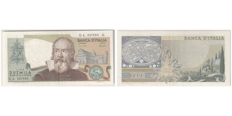 Banca D'Italia
2000 Lire 1973 Sign.: Carli & Barbarito
Ref : Pick# 103a
Conserva...