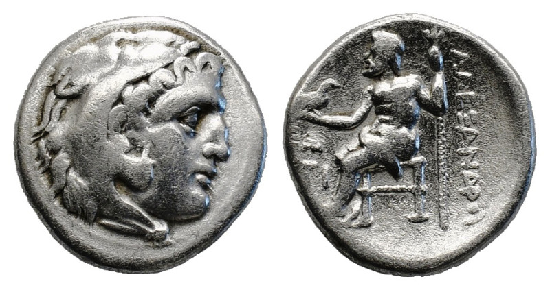 KINGS OF MACEDON. Alexander III 'the Great' (336-323 BC). Drachm. .
Obv: Head of...