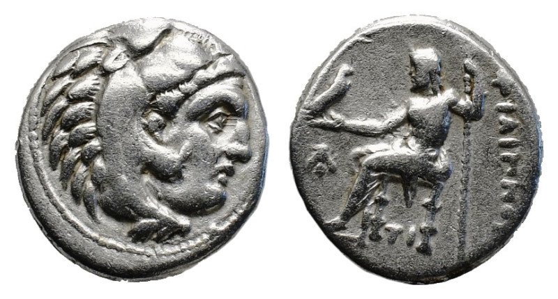 KINGS OF MACEDON. Philip III Arrhidaios (323-317 BC). Drachm
Obv: Head of Herakl...