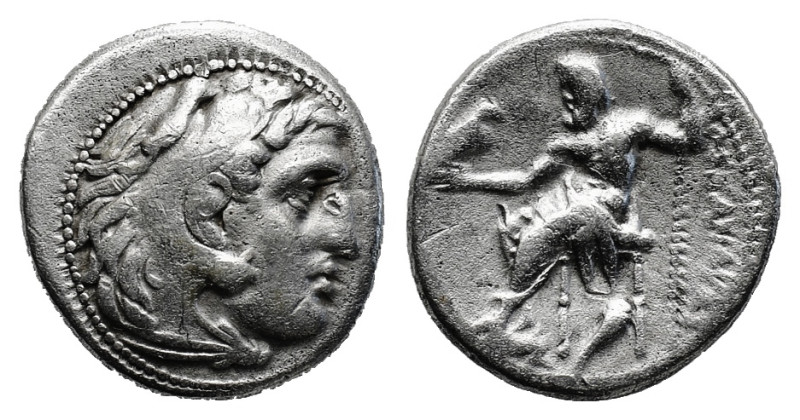 KINGS OF MACEDON. Alexander III 'the Great' (336-323 BC). Drachm. .
Obv: Head of...