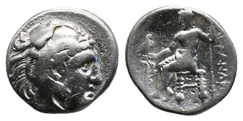 KINGS OF MACEDON. Alexander III 'the Great' (336-323 BC). Drachm. .
Obv: Head of...