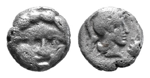 PISIDIA. Selge. Obol (Circa 350-300 BC).
Obv: Facing gorgoneion.
Rev: Helmeted h...