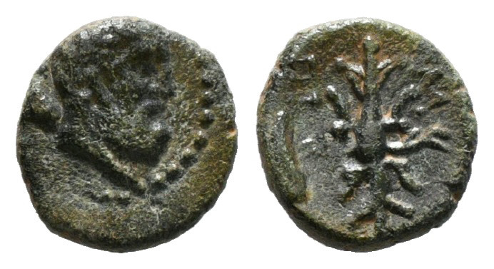 PISIDIA. Selge. Ae (2nd-1st centuries BC).
Obv: Head of Herakles right, with clu...