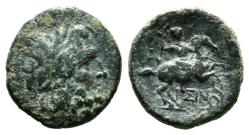 PISIDIA. Isinda. Ae (2nd-1st centuries BC). Dated CY 1 (25/4 BC[?]).
Obv: Laurea...