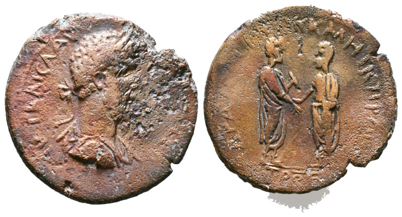 PONTUS. Amasea. Marcus Aurelius (161-180). Ae. Dated CY 164 (164/5).
Obv: ΑVΤ ΚΑ...