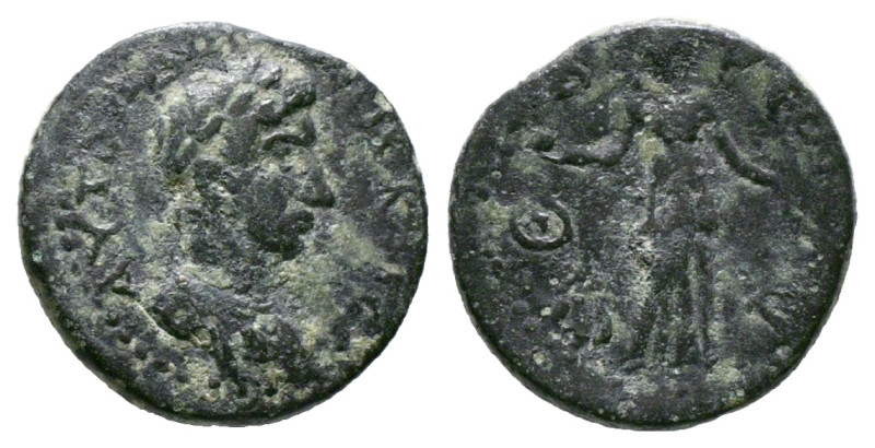 CILICIA. Syedra. Hadrian (117-138). Ae.
Obv: ΑΥΤΟ ΑΔΡΙΑΝΟС ΚΑΙСΑ.
Laureate and c...