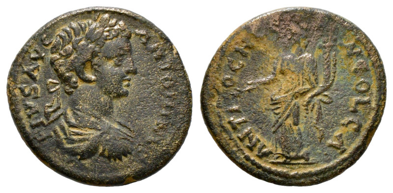 PISIDIA. Antioch. Caracalla (198-217). Ae.
Obv: ANTONINVS PIVS AVG.
Laureate, dr...