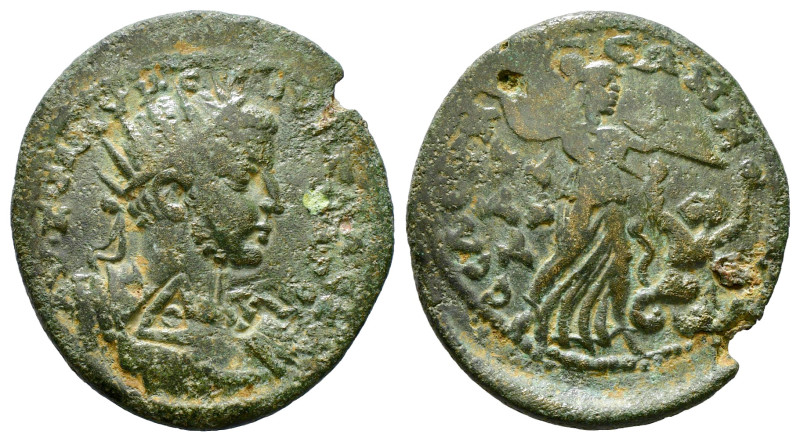 CILICIA. Seleucia ad Calycadnum. Gallienus (254-268). Ae.
Obv: AV K Π ΛK ΓAΛΛIHN...