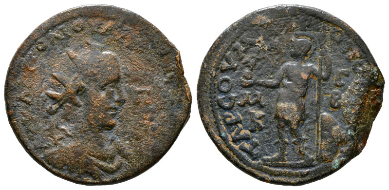 CILICIA. Tarsos. Valerian I (253-260). Ae.
Obv: AV KAI ΠOΛI ΟVΑΛΕΡΙΑΝOΝ EV CE Π ...