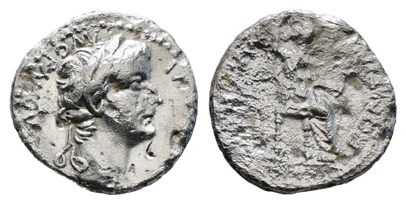 TIBERIUS (14-37). Denarius. "Tribute Penny" type. Lugdunum.
Obv: TI CAESAR DIVI ...