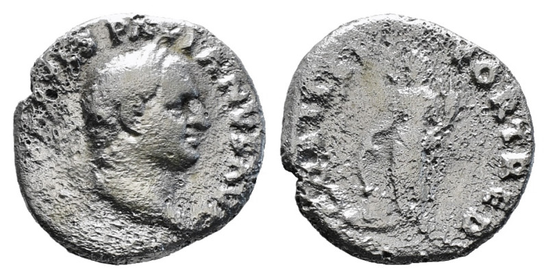 VESPASIAN (69-79). Denarius. Rome.
Obv: IMP CAESAR VESPASIANVS AVG.
Laureate hea...