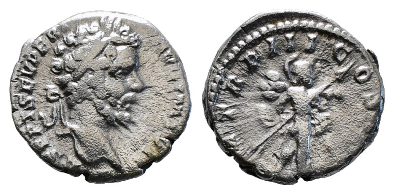 SEPTIMIUS SEVERUS (193-211). Denarius
Obv: L SEPT SEV PERT AVG IMP VIII.
Laureat...