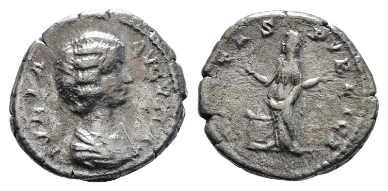 JULIA DOMNA (Augusta, 193-217). Denarius. Rome.
Obv: IVLIA AVGVSTA.
Draped bust ...