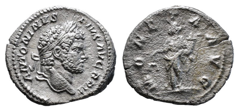 CARACALLA (198-217). Denarius. Rome.
Obv: ANTONINVS PIVS AVG BRIT.
Laureate and ...