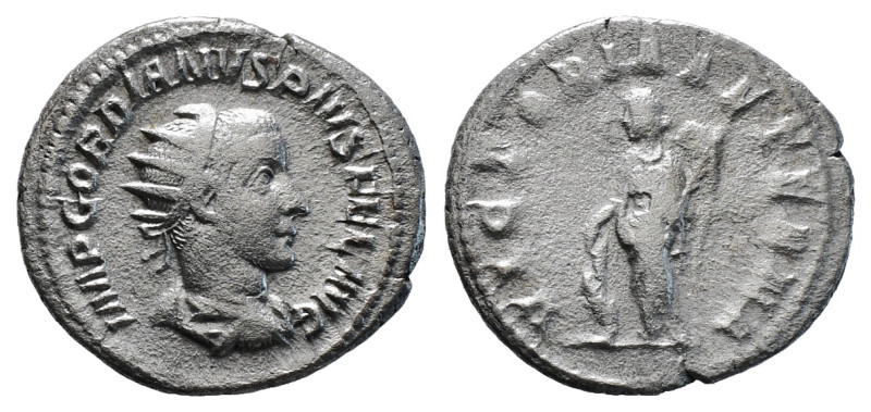 GORDIAN III (238-244). Antoninianus. Rome.
Obv: IMP CAES M ANT GORDIANVS AVG.
Ra...