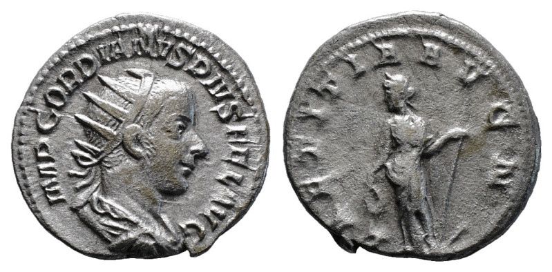 GORDIAN III (238-244). Antoninianus. Rome.
Obv: IMP CAES M ANT GORDIANVS AVG.
Ra...