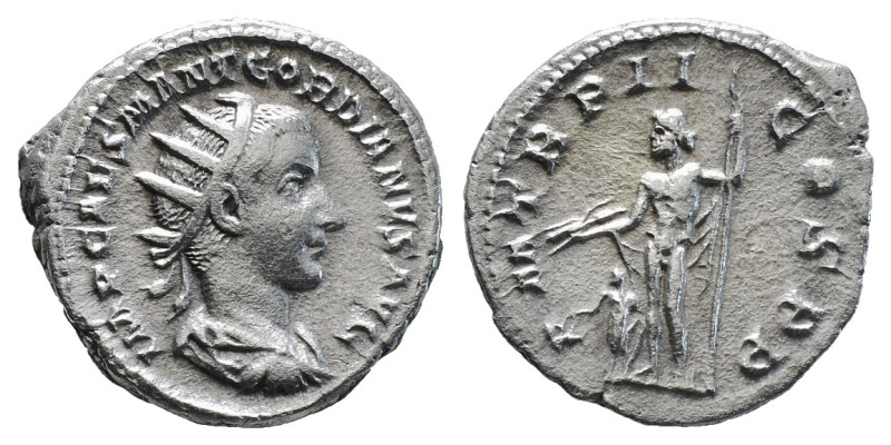 GORDIAN III (238-244). Antoninianus. Rome.
Obv: IMP CAES M ANT GORDIANVS AVG.
Ra...