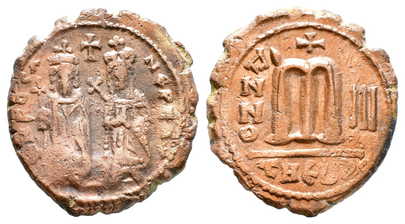 PHOCAS with LEONTIA (602-610). Follis. Theoupolis (Antioch). Dated RY 2 (603/4)....