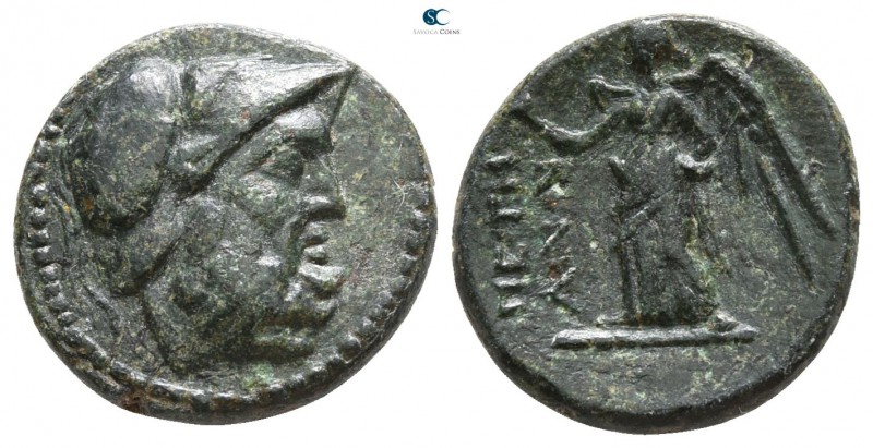 Bruttium. Petelia 216-204 BC. 
Bronze Æ

13mm., 3,30g.



very fine