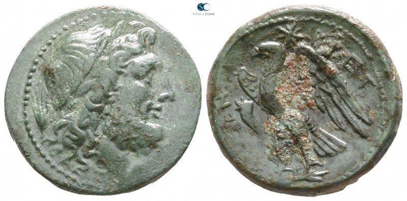 Bruttium. The Brettii 214-211 BC. 
Bronze Æ

21mm., 8,75g.



very fine