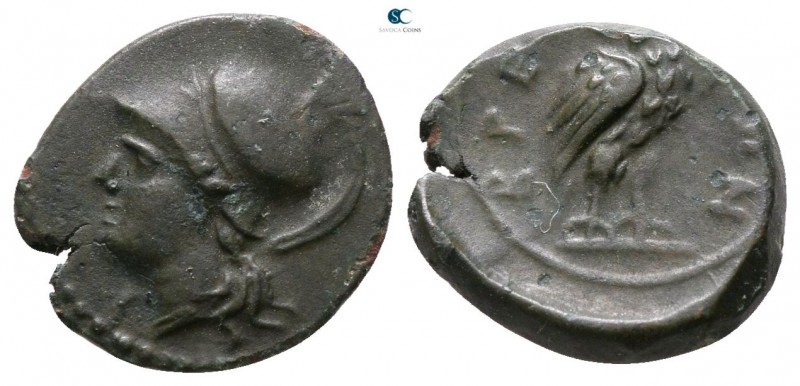 Bruttium. The Brettii 214-211 BC. 
Bronze Æ

11mm., 1,25g.



very fine