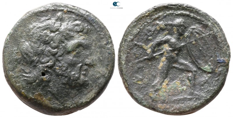 Bruttium. The Brettii circa 211-208 BC. 
Bronze Æ

20mm., 7,30g.



very ...