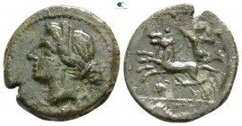Bruttium. The Brettii circa 211-208 BC. Reduced Semuncia Æ