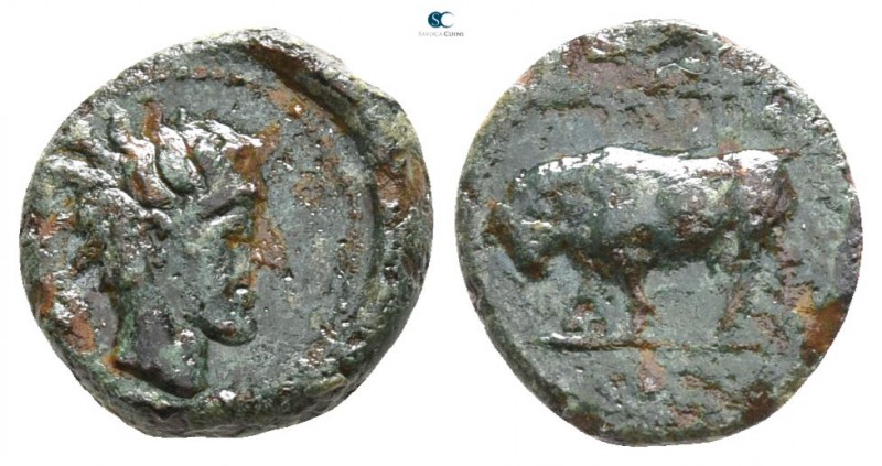 Sicily. Gela 420-405 BC. 
Onkia Æ

9mm., 1,12g.



nearly very fine