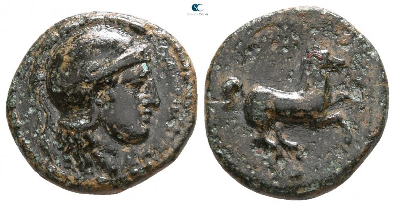 Sicily. Kamarina 339-300 BC. 
Trias Æ

14mm., 3,36g.



nearly very fine
