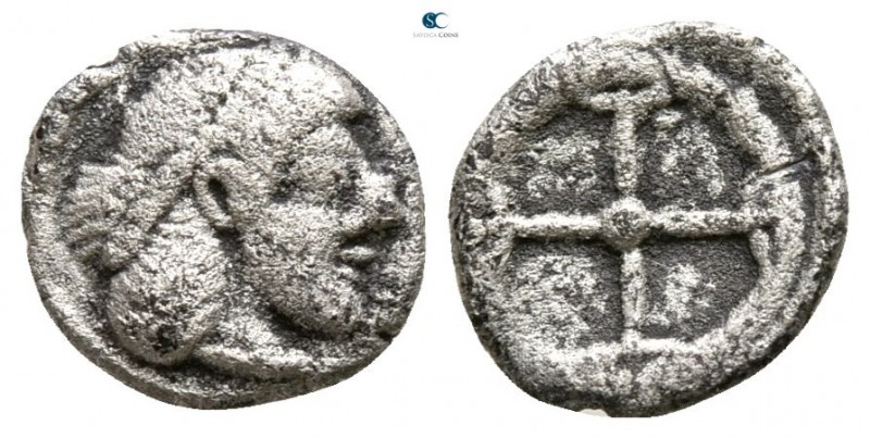 Sicily. Syracuse 485-466 BC. 
Obol AR

8mm., 0,58g.



nearly very fine