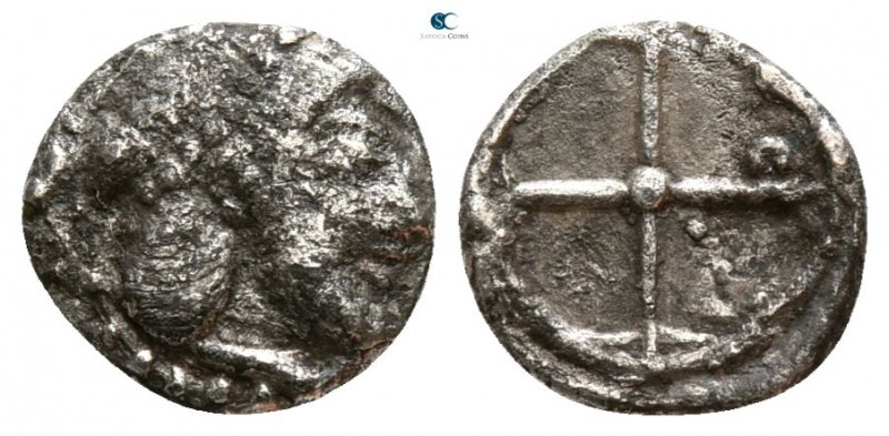Sicily. Syracuse. Hieron I. 478-466 BC. 
Litra AR

7mm., 0,66g.



nearly...