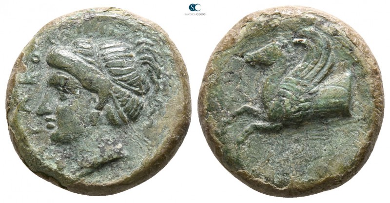 Sicily. Syracuse 344-334 BC. 
Hemilitron Æ

16mm., 5,17g.



tooled, very...