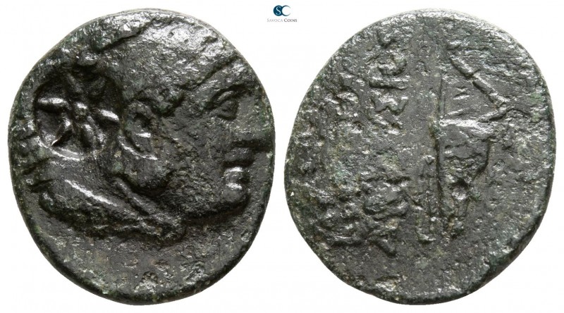 Kings of Macedon. Kassander 306-297 BC. 
Bronze Æ

15mm., 2,81g.



fine