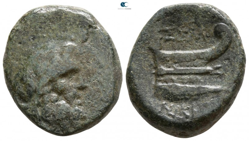 Macedon. Thessalonica circa 200-100 BC. 
Bronze Æ

17mm., 7,82g.



nearl...