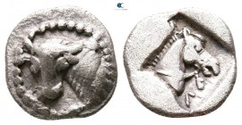 Thessaly. Larissa 475-450 BC. Obol AR