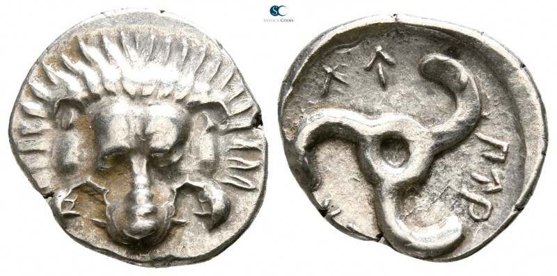 Dynasts of Lycia. Uncertain mint. Perikles 380-360 BC. 
1/3 Stater AR

15mm.,...
