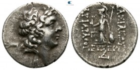 Kings of Cappadocia. Ariarathes IX Eusebes Philopator  101-87 BC. Dated RY 4=95/4 BC. Drachm AR